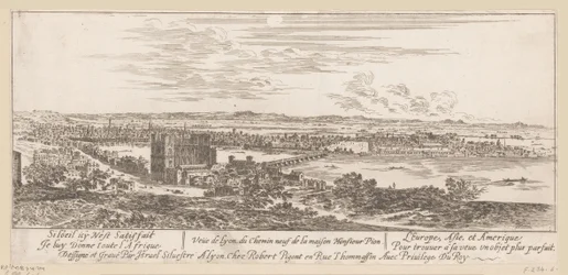 Utsikt över Lyon från Mr Pions hus Veue de Lyon du Chemin neuf de la maison Monsieur Pion (titel på objekt)
