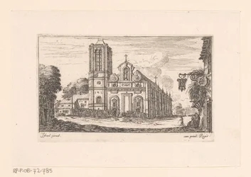 Utsikt över Notre-Dame-des-Vertus Notre Dame des Vertus (titel på objekt) Olika vyer över kyrkor, slott och städer (serietitel)