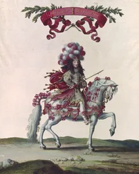 Philippe I (1640-1701) hertig av Orleans som kung av Persien, en del av karusellen som gavs av Ludvig XIV (1638-1715) framför Tuilerierna, 5 juni 1662