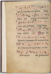 Blad 1 från ett antifonalt fragment (verso)