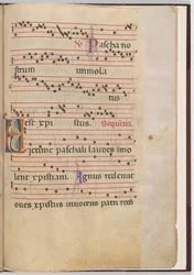Blad 6 från ett antifonalt fragment