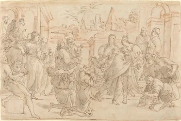 Josef och hans bror i Egypten [verso]