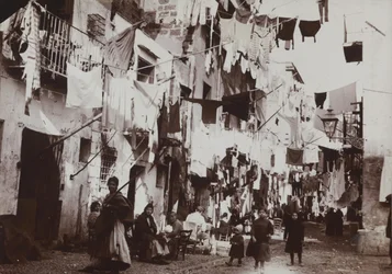 En karakteristisk gata i Palermo, 1920