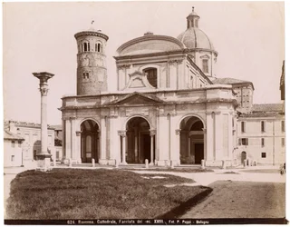 Cathedral of Resurrection of Our Lord Jesus Christ, Ravenna, Emilia-Romagna, Italien, fotografi av Pietro Poppi, Bologna, ca 1900