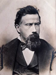 Porträtt av Amilcare Ponchielli (1834-1885) italiensk kompositör