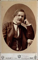 Porträtt av Enrico (Errico) Petrella (1813-1877), italiensk operakompositör