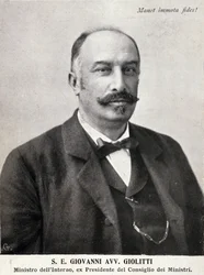 Porträtt av Giovanni Giolitti (1842-1928), italiensk politiker.