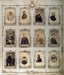 Risorgimento: porträtt av de tusen (eller röda skjortor), som deltog i Giuseppe Garibaldis expedition. 1860-1861 Studio Pavia a Genes. Museo del Risorgimento Rom