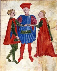 En judisk vigselceremoni (vellum)