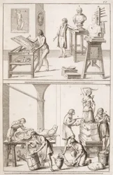 A Sculptors Studio, ca 1800