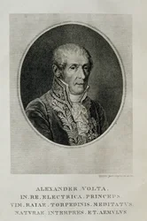 Alessandro Giuseppe Antonio Anastasio Volta (1745-1827), från LOpera Alessandro Volta, Milano, 1927