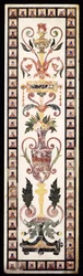 En italiensk pietre dura inlagd vit marmorpanel, tidigt 1700-tal (marble pietre dura)