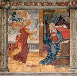 Anonym fresk från slutet av 1400-talets Camerino, Monastero di Santa Chiara