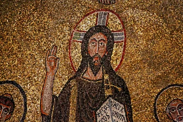 Absiddetalj med Kristus (mosaik)