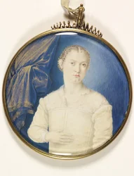 Bianca Capello, storhertiginna av Toscana (akvarell på veläng)