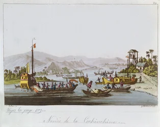 Båtar i Cochin Kina, ca. 1820-25