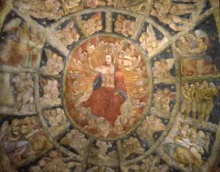 Taket i helgedomen Philippa Mareri, Borgo San Pietro, Italien