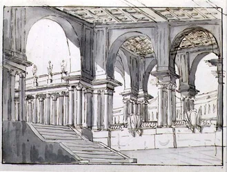 Design för en nyklassisk scenuppsättning