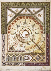 Design för ett alternativt neoklassiskt tak, ca 1790 (akvarell med penna och bläck på papper)
