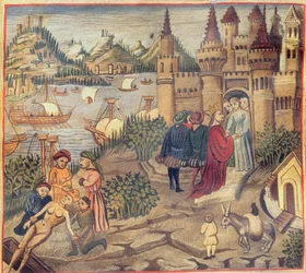 Faksimil från School of Salerno, från medicinkanonen av Avicenna (Ibn Sina) (980-1037)