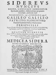 Frontispice till Sidereus Nuncius av Galileo Galilei, 1610