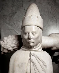 Begravningsmonument för den första dogen av Genua Simone Boccanegra (marmorskulptur