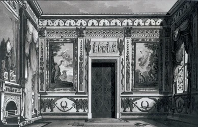 Stor grekisk salong, från Architectural Decorations av Gaetano Landi, 1810