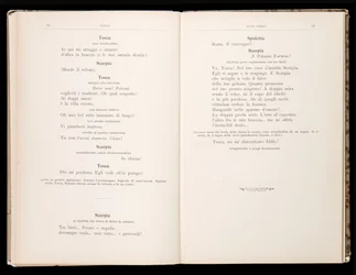 Libretto av Tosca av Giacomo Puccini, Ricordi Edition, Italien