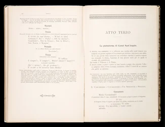 Libretto av Tosca av Giacomo Puccini, Ricordi Edition, Italien
