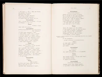 Libretto av Tosca av Giacomo Puccini, Edition Ricordi, Italien