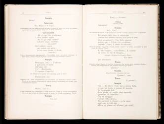 Libretto av Tosca av Giacomo Puccini, Edition Ricordi, Italien