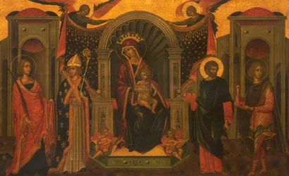 Madonna och barn med heliga, ca 1600