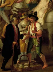Mozzarellaförsäljare, Detail, Italien