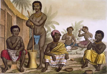 The Natives of the Muchicongo Tribe, nära Luanda, Kongo, Vol II, c1820-3