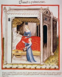 Nova 2644 fol.44v Smakande kornsoppa, från Tacuinum Sanitatis