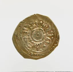 Framsidan av Tari av Amalfi med pseudo-kufisk epigrafi (guld)