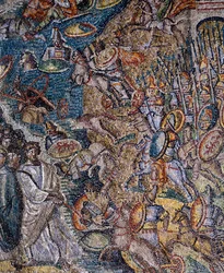 Panel med mosaik, mittskeppet, basilikan Santa Maria Maggiore, Rom, Italien, 500-talet