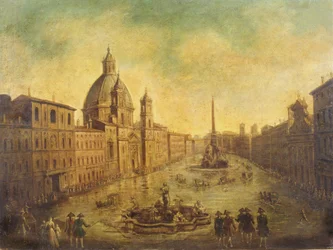 Piazza Navona översvämmad