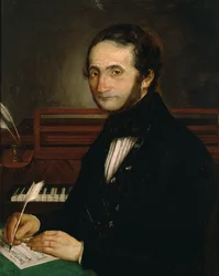 Porträtt av Antonio Sarti (1784-1855) (olja på duk)
