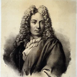 Porträtt av Arcangelo Corelli (1653-1713), italiensk kompositör och violinist