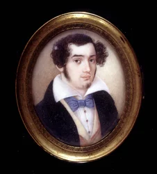 Porträtt av Ciro Menotti (1798 - 1831). Risorgimentos museum. Milano