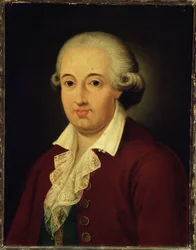 Porträtt av Domenico Cimarosa (1749-1801) italiensk kompositör