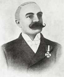 Porträtt av Emilio Salgari (litho)