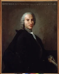 Porträtt av Gianandrea Fioroni (1716-1778) italiensk kompositör