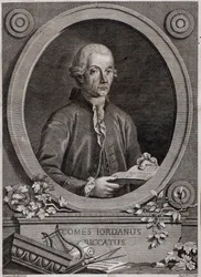 Porträtt av Giordano (Jordan) Riccati (1709-1790) fysiker, matematiker och musikteoretiker