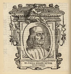 Porträtt av Giovanni Bellini, italiensk renässansmålare från Venedig, cirka 1430-1516