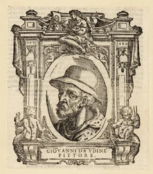 Porträtt av Giovanni Nanni, italiensk målare och arkitekt född i Udine