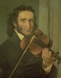 Porträtt av Niccolò Paganini (1782-1840)