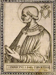 Porträtt av påven Simplicius, ca 1760 (gravyr)