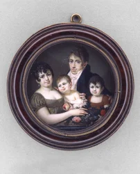 Porträtt av en familj